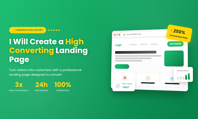 create an animated landing page that converts