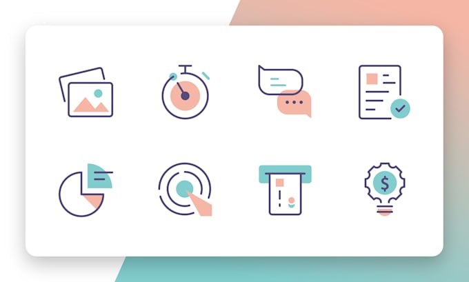 do high quality icon design, custom icons, and vector icon set