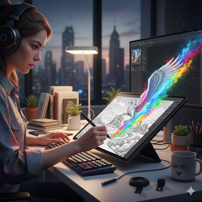 a colorist, will color your artwork