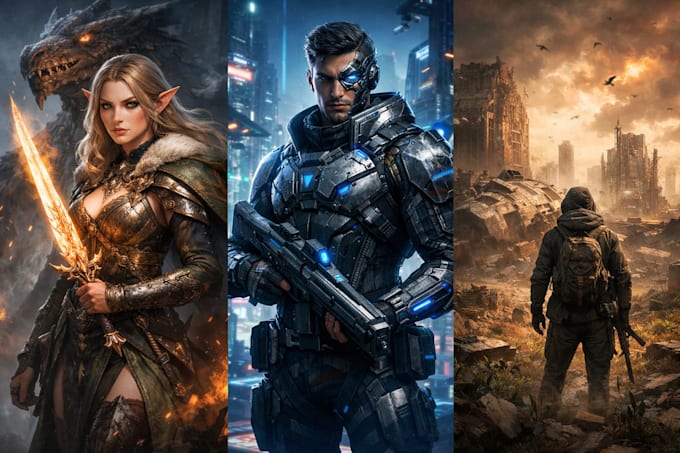 create cinematic ai character concept art in 24 hours