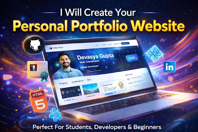 Create a modern personal portfolio website by Dev_gupta1 | Fiverr