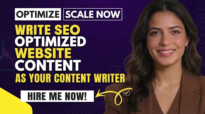 write SEO optimized website content as your content writer