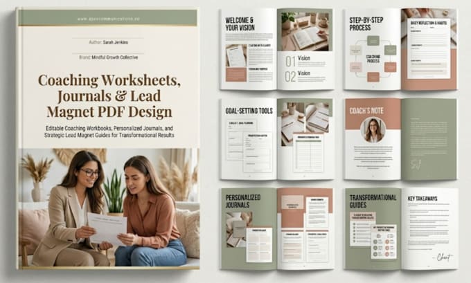 german mindset coaching worksheets journals lead magnet pdfs for life coaches