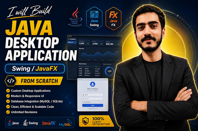 build java desktop application with swing or javafx from scratch