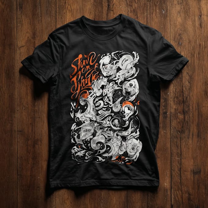 custom typography t shirt design