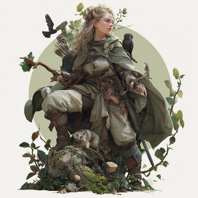 Design dnd character, fantasy art, illustration for concept art by ...