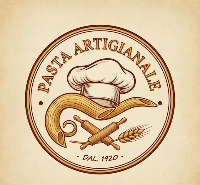 design a delicious and creative pasta logo for your brand