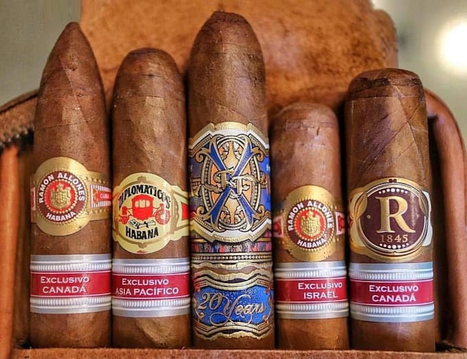 design premium cigar brands, labels, boxes, and logo