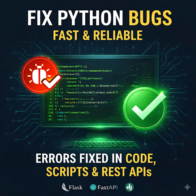 quickly fix your python code, API errors, or scripts