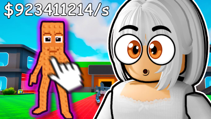 make a cartoony roblox thumbnail for youtube and game art