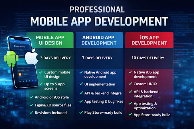 Develop a professional native android or ios mobile app by ...