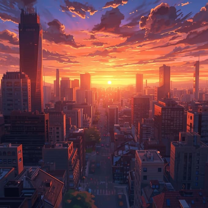 draw anime background and environment art