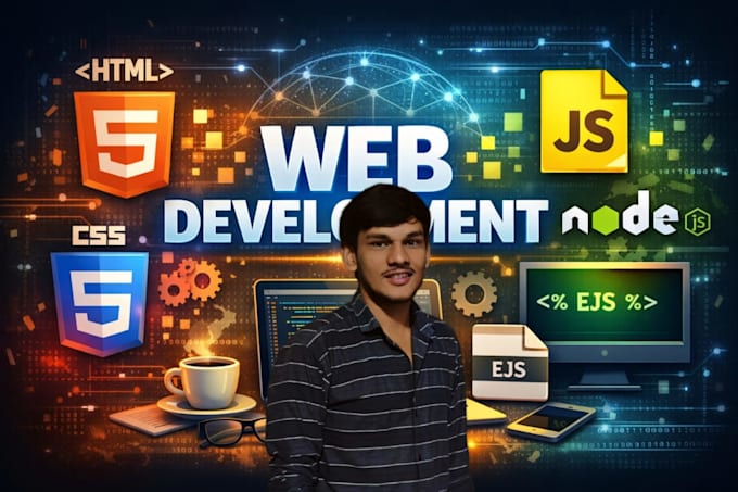 build modern responsive websites with HTML CSS bootstrap and nodejs