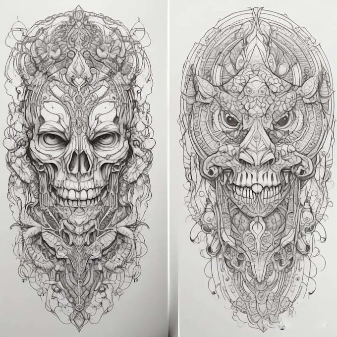 unique realistic tattoo design
