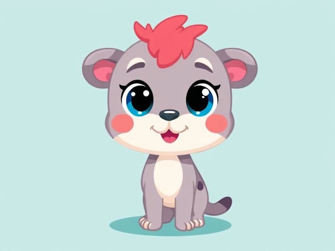 draw cute cartoon animal character