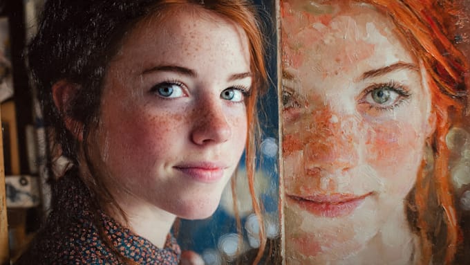 paint a realistic digital portrait