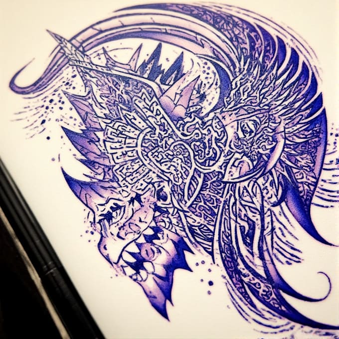 create a profesional tribal tattoo design