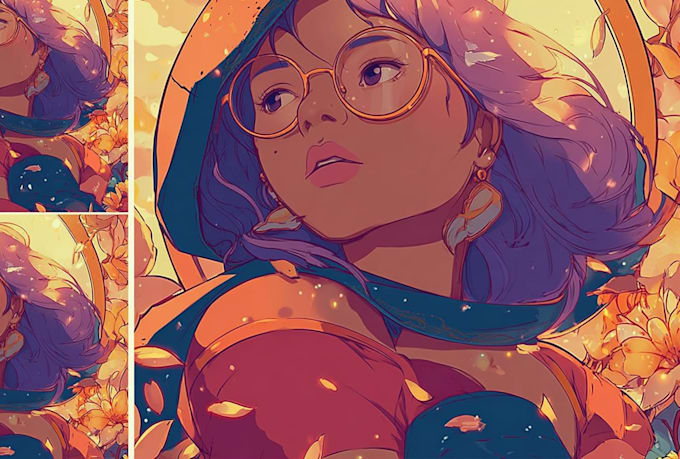 create a beautiful digital illustration