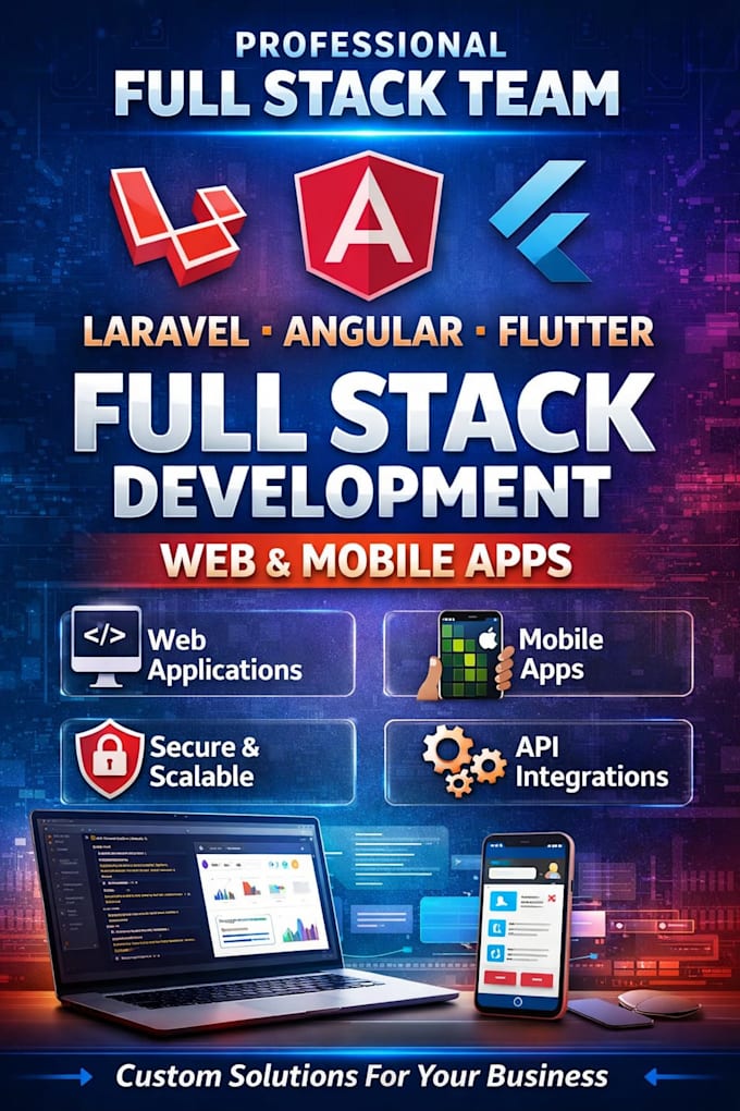 Construir aplicações fullstack em laravel angular flutter