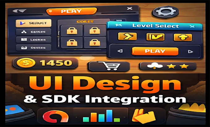 design unity UI and integrate ads, analytics, or iap