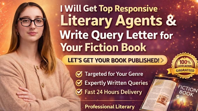 get top responsive literary agents, write query letter for fiction book