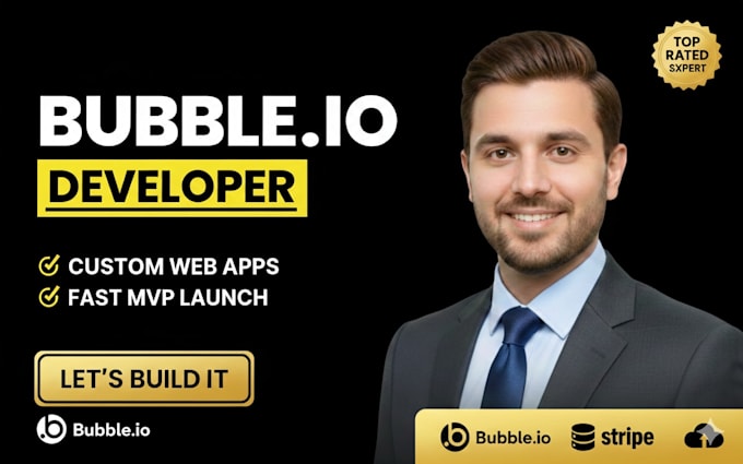 Be your expert bubble io developer build bubble app, mvp saas and ...