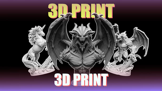 3d print character models, figurines, and collectables