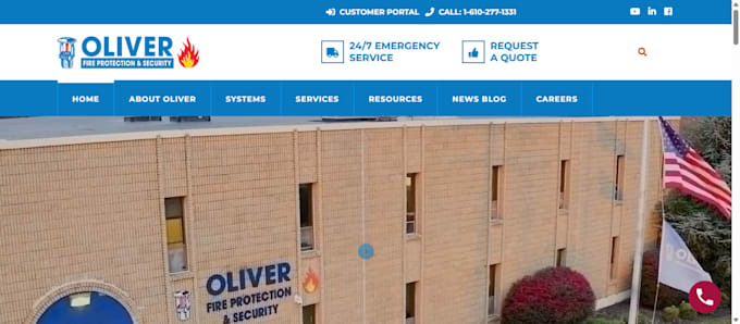 design a professional fire protection company website