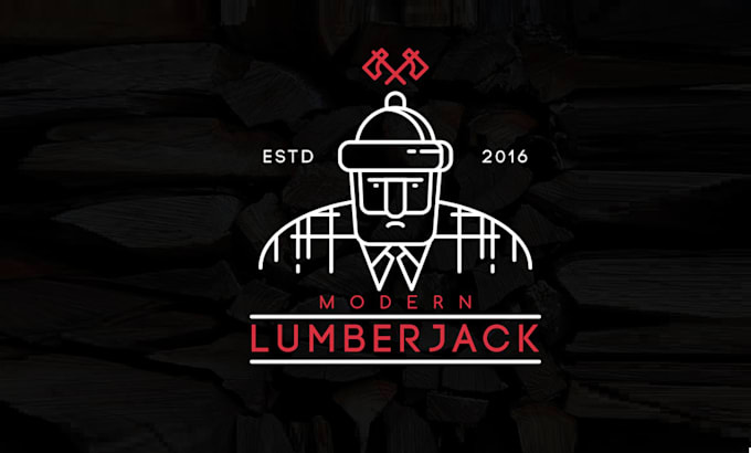 design modern modern lumber jacks logo