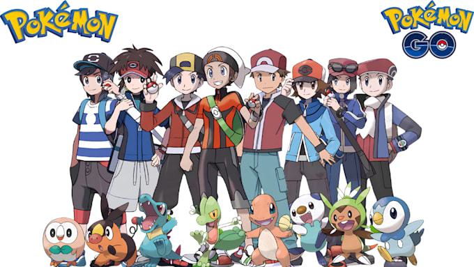 draw your favourite pokémon fakemon character,pokemon trainer in any anime style