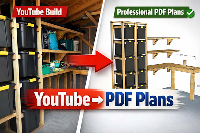 turn your DIY youtube build into professional PDF plans