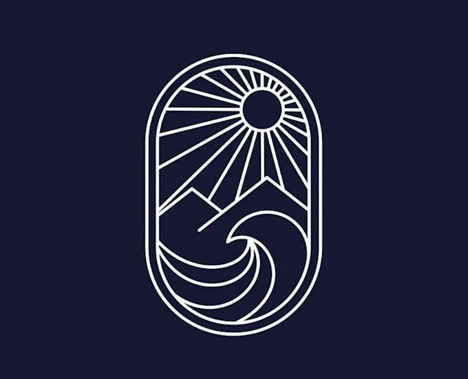 design simple line art logo vector for your brand