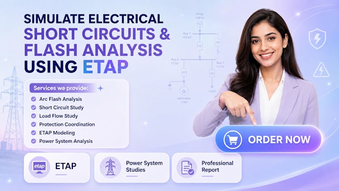 simulate electrical short circuits and flash analysis using etap