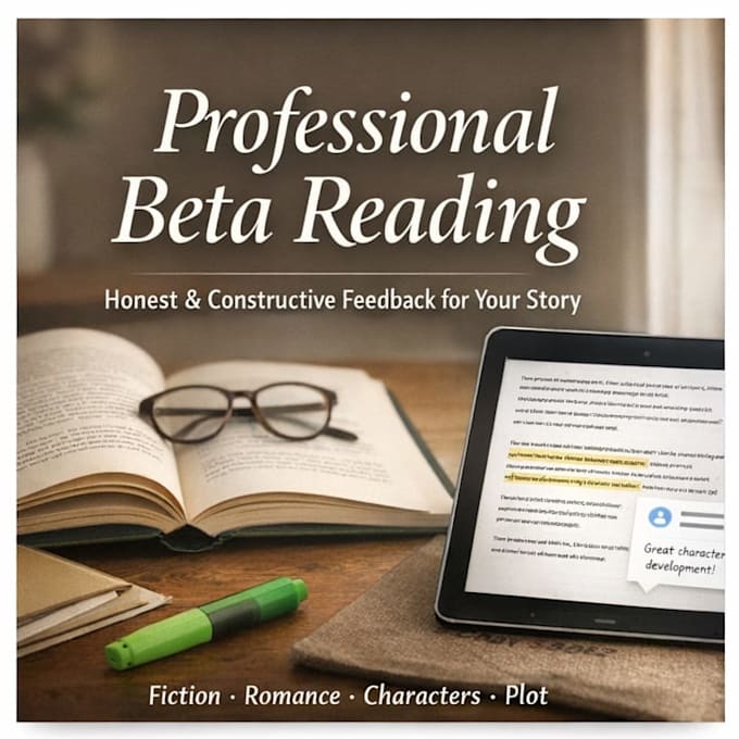 be your beta reader for romance and fiction