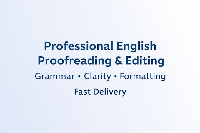 proofread and edit english website content, documents, and emails