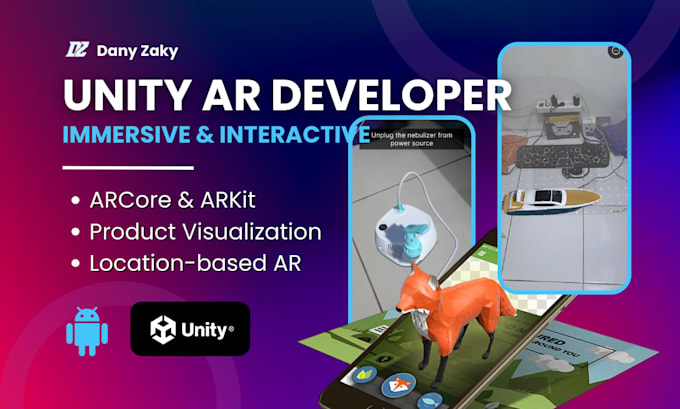 develop a unity ar app for android