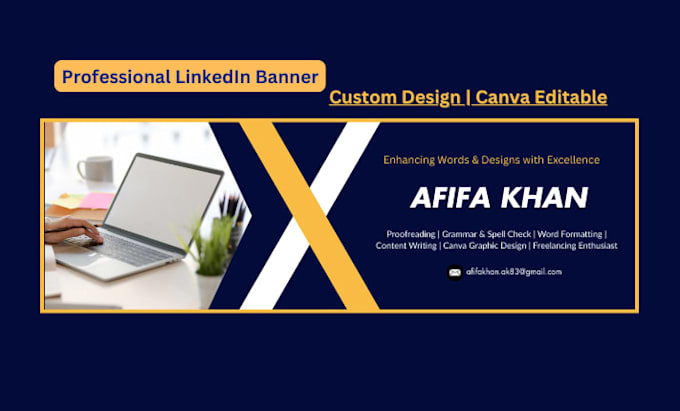 design a professional linkedin banner for personal branding