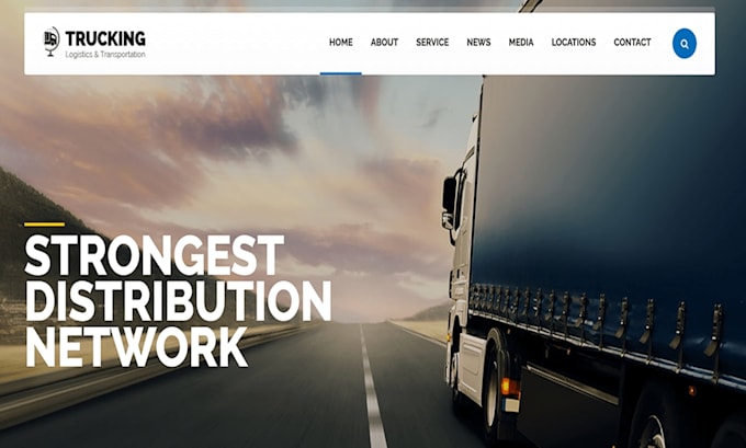 design a professional logistics or transport website