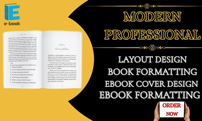 do book formatting, layout design, ebook layout and ebook cover design for print