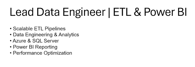 Deliver scalable optimized etl and power bi solutions by Monika_gajula ...