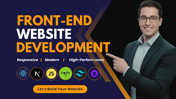 build a responsive react or next js website with modern design