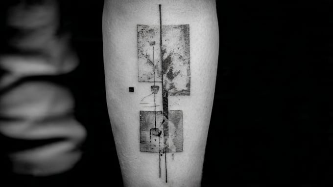 custom an abstract black tattoo design