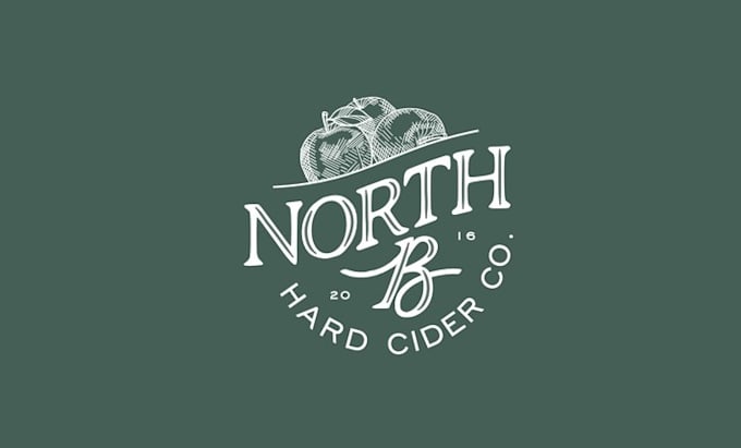 make unique monogram logo for north b hard cider company