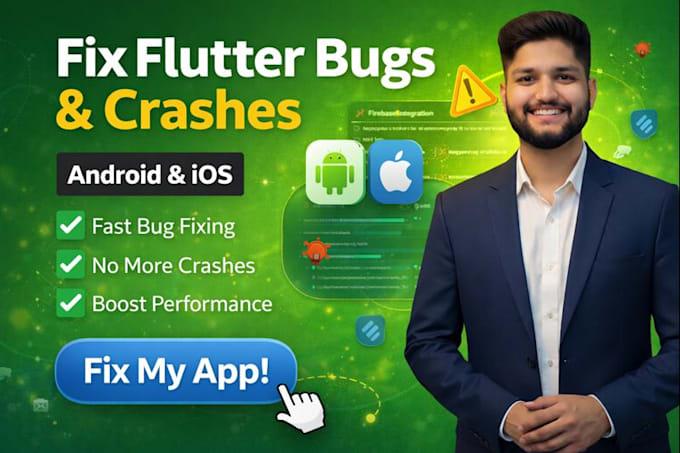fix flutter bugs, errors, crashes, and performance issues