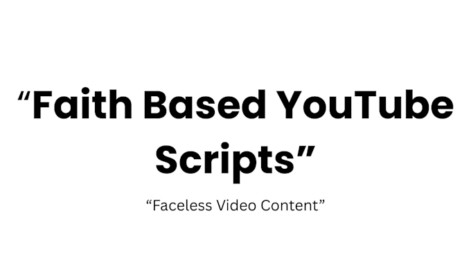 write faith based scripts