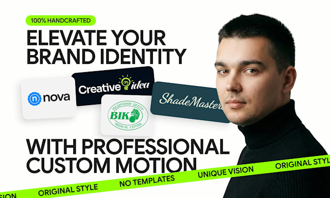 create a modern custom logo animation for tech startups