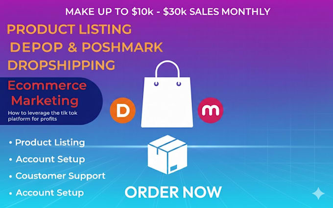 be product listing and store management for poshmark , depop , mercari