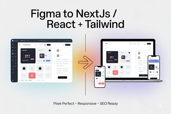 Convert figma to responsive nextjs or react website with tailwind css ...