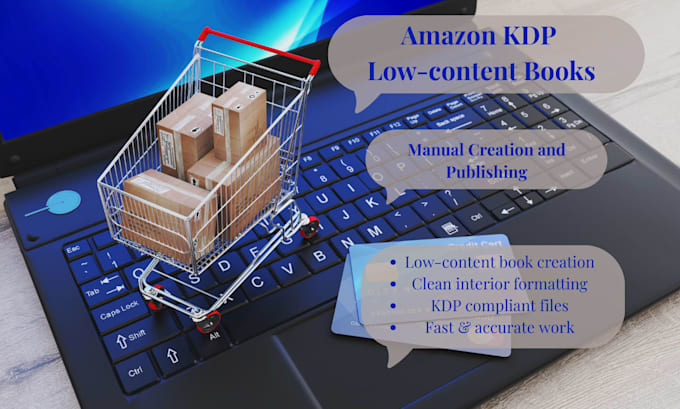 create and publish low content books on amazon KDP