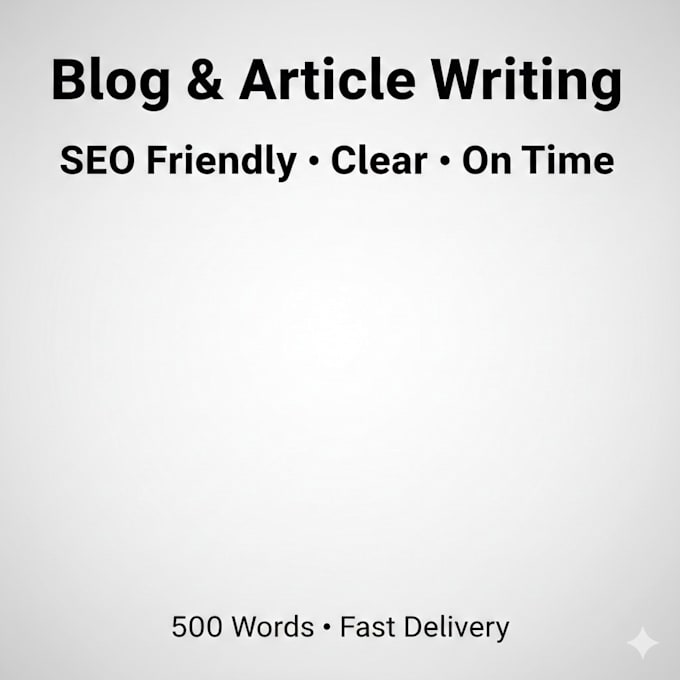 write blog article content